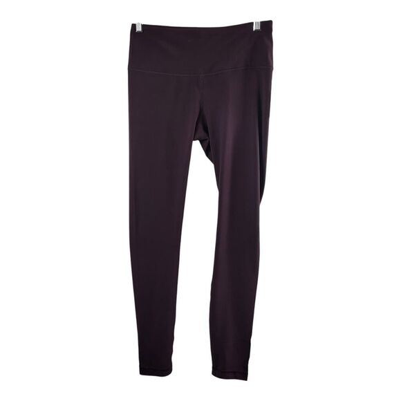 NEW Yogalicious Medium Dark Purple / Plum Mid Rise Leggings Athleisure Yoga - Picture 3 of 8